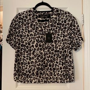 Leopard crop top